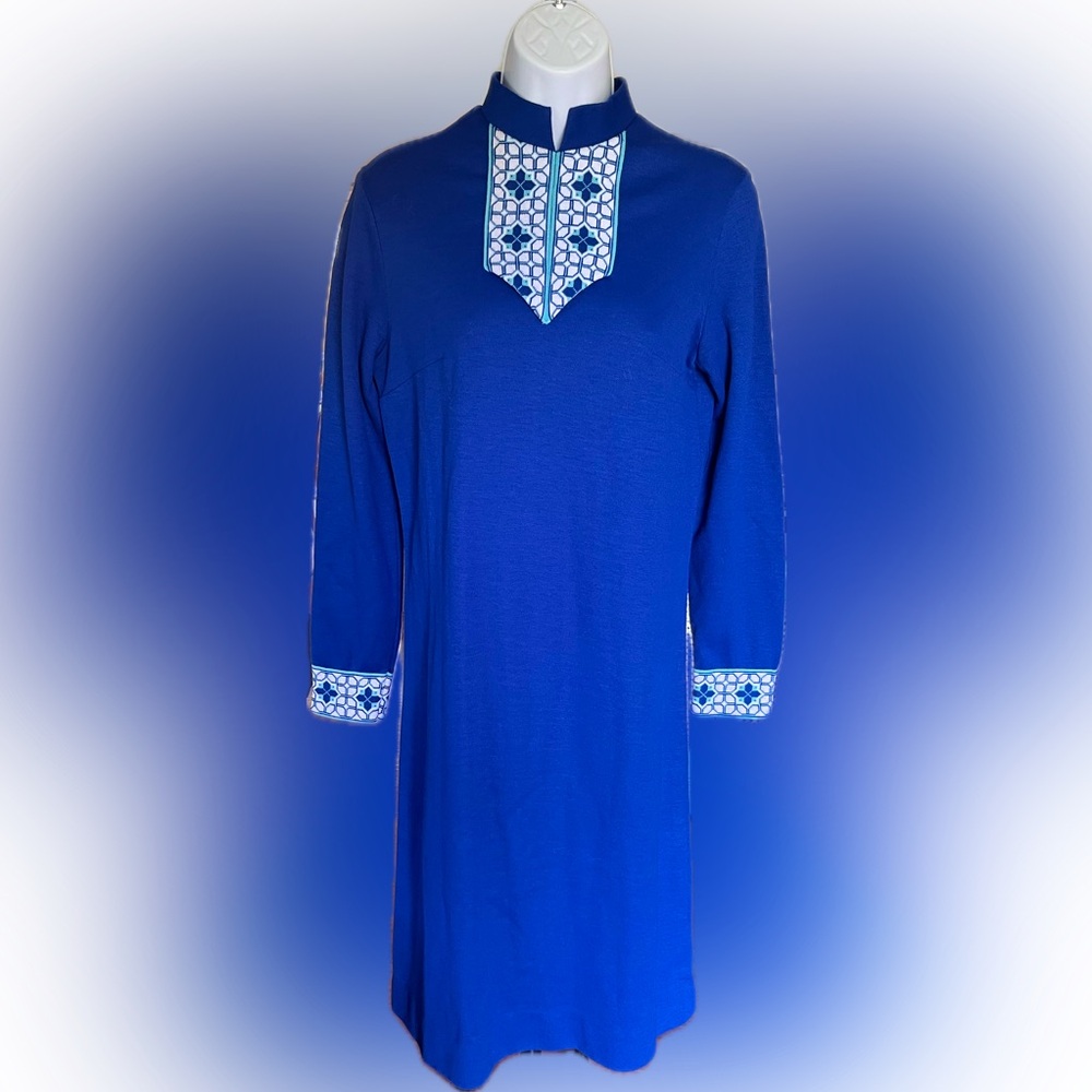 Vintage Dutchmaid Mod Style 60’s 70’s Royal Blue Dress